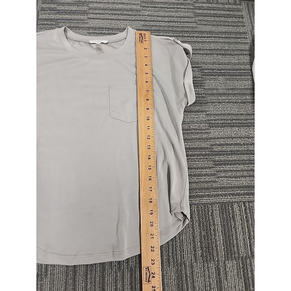 Cable And Guage Cropped Sleeve Top XS Women Grey. Soft - Picture 7 of 10